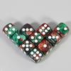 16mm Rounded Corner Dice 10pcs Mixing Colors Game Dice for Table Game Math Teching