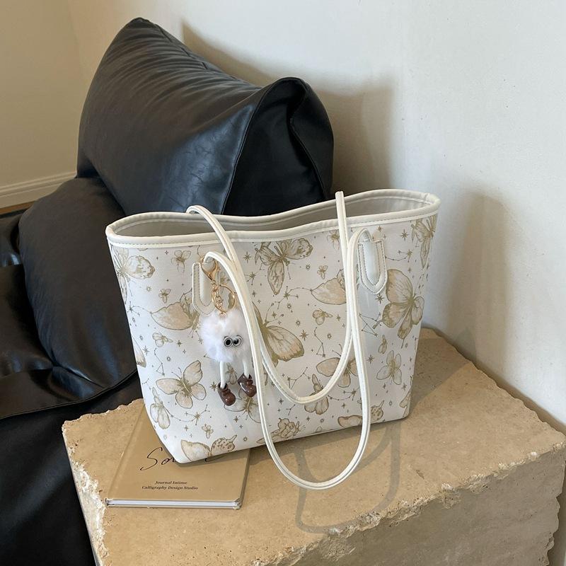 Large Capacity Bag Women's New Fashion Butterfly Commuter Shoulder Bag Casual Tote Bag