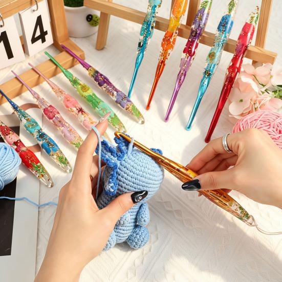 Resin Crochet Hook for Beginners Crocheting Lovers 2 0mm-8 0mm Ergonomic Crochet