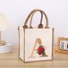 New Canvas Handbag Tourist Picnic Storage Bag Simple and Large Capacity Tote Bag