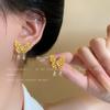 New Chinese-style sweet butterfly stud earrings with diamonds, versatile earrings, women's simple and unique temperament, high-end super fairy ear