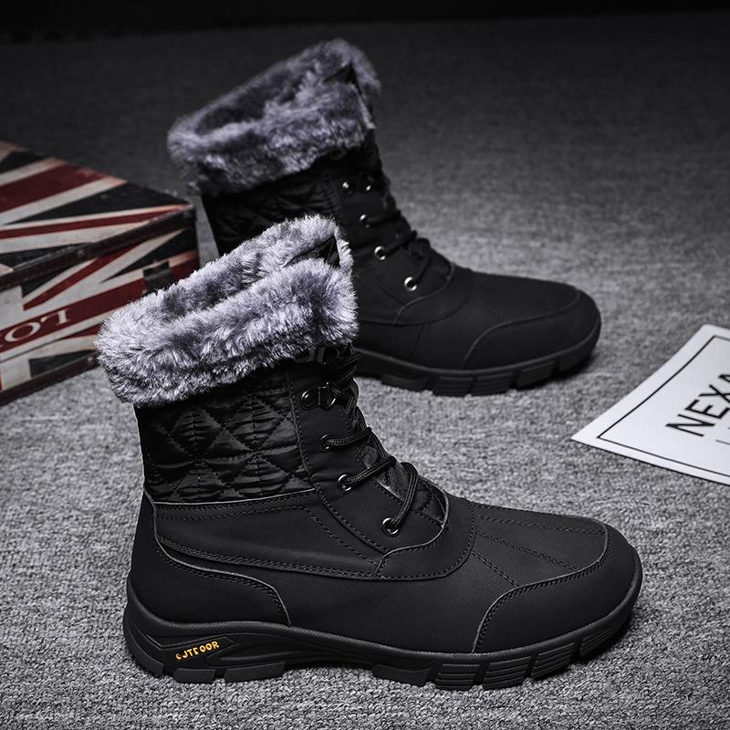 Winter Boots Anti Slip Wear-resistant Outdoor T Snow Boots High Top Cotton Shoes Men's Winter Boots