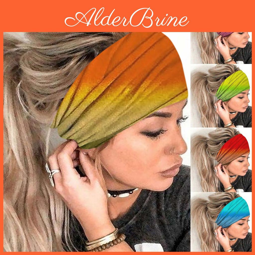 Sports Hair Printed Womens Headband With Wide Edge Yoga Headband Soft Hair Band Headdress Bundle Hair Band