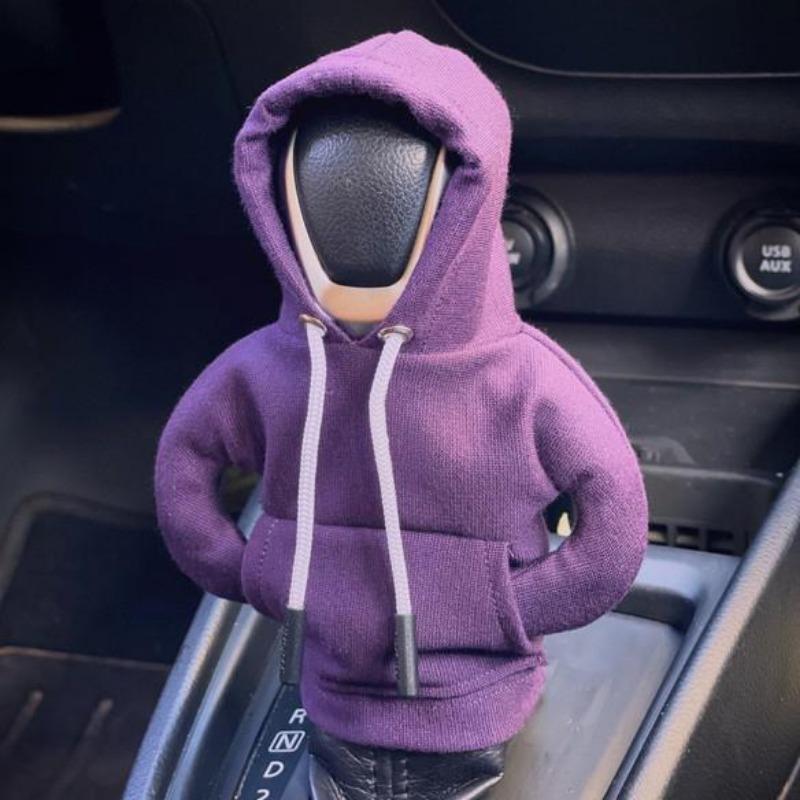 Car Gear Shift Hoodie Cover Cute Sweatshirt Shifter Knob Cover Gear Shift Knob Handle Decoration Fits Manual Automatic Universal Car Shift
