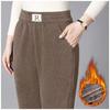 R standard warm fleece thickened arctic fleece casual pants for women's winter new high-waisted slim pants Harlan pants for women