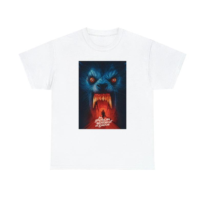 American Werewolf In London Tshirt 80s Horror Movie Poster Allseason Casual Comfortable Base Layer Tshirt Unisex