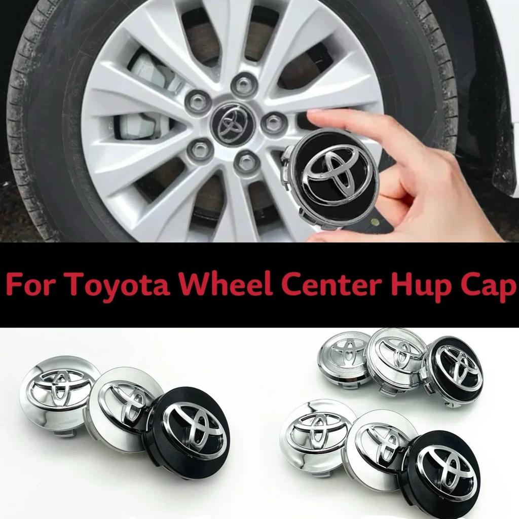 57mm 62mm 4pcs Wheel Rim Center Hub Cap Logo Badge Emblem Fit Toyota Rav4 CHR Corolla Camry Yaris Auris Verso Avalon Car Replace
