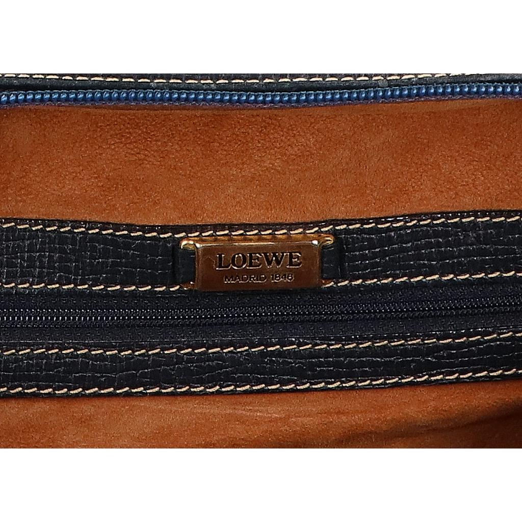 LOEWE Turn lock design 2-way Handbag NavyUsed