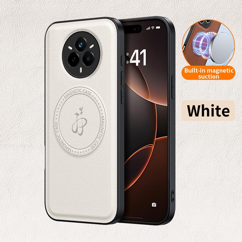 Wireless Charging Magnetic Case for Realme 14 Pro 5G 14 Pro+ Plus Protective Cover PU Leather Hard Back Shell Coque