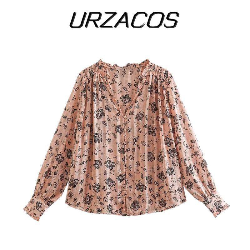 Fashion Style Fall and Winter New Fashion Women's Fashion Clothing Long Sleeves Loose Easiest for Match Flower Print Shirt 9063751 942