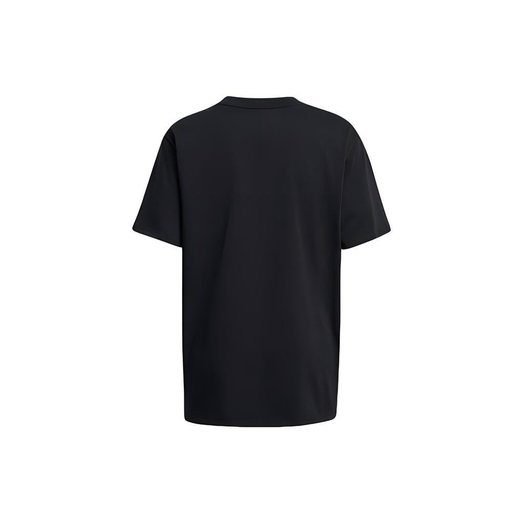 Under Armour Logo Casual Loose Crew Neck Pullover Short Sleeve T-Shirt Women Tops Black 1383045-001