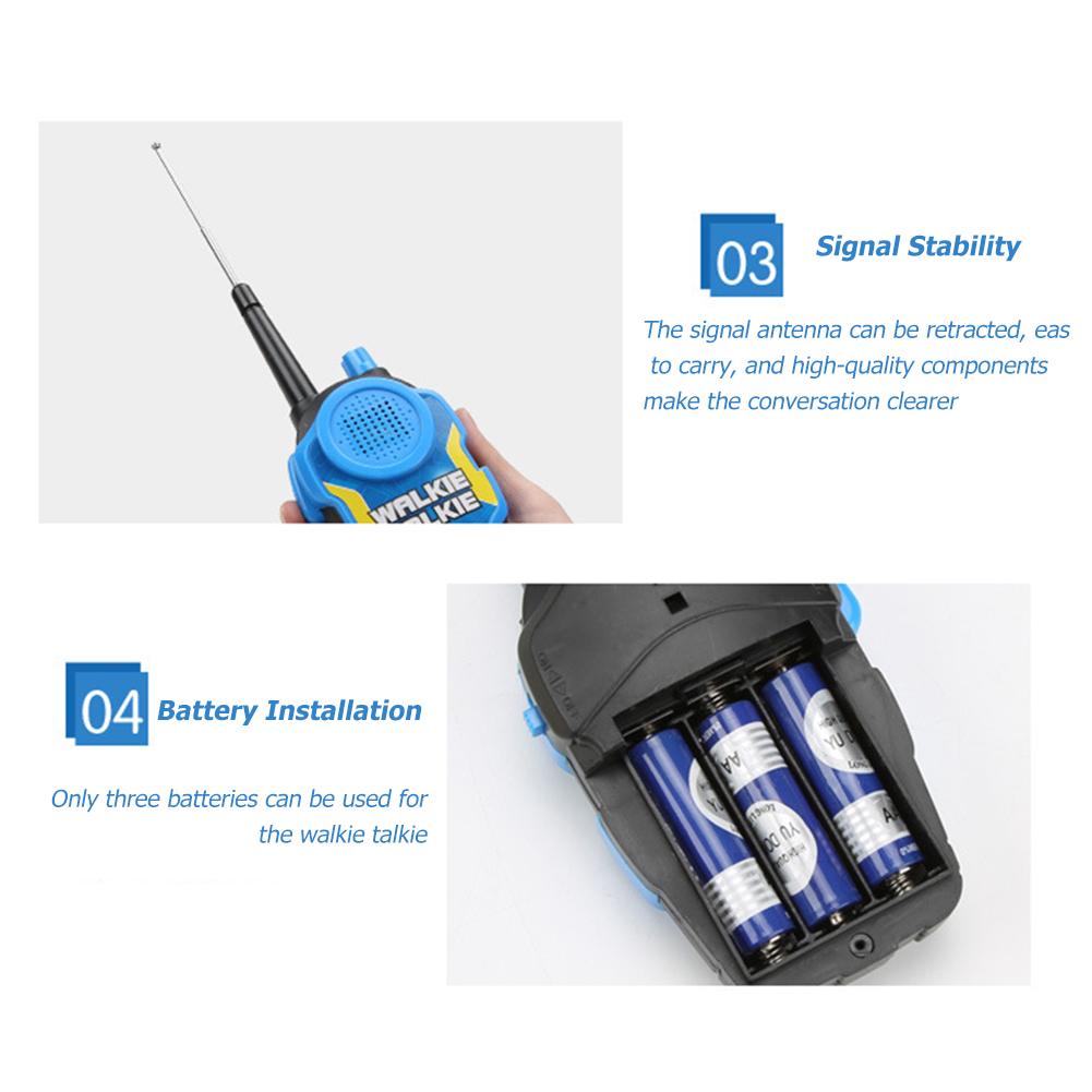 2PCS Mini Handheld Walkie Talkie Phone Radio Interphone Rechargeable Radio Transceiver Children Handheld Transceerver Kids Gift