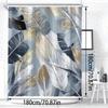 1pc of Modern Artistic Luxury Shower Curtain with Feather Pattern Digital Print