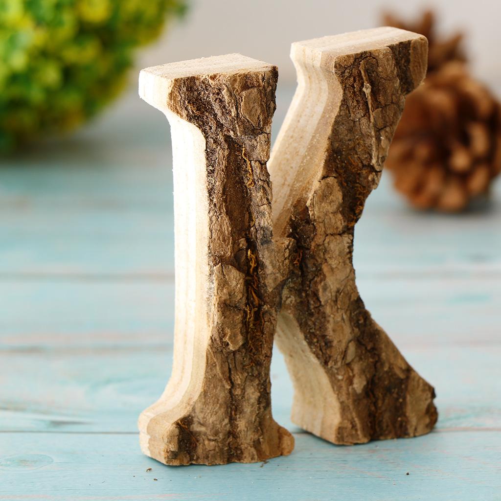 Handcraved Drevené písmená Čísla dverí Abeceda Písmeno Plávajúce meno