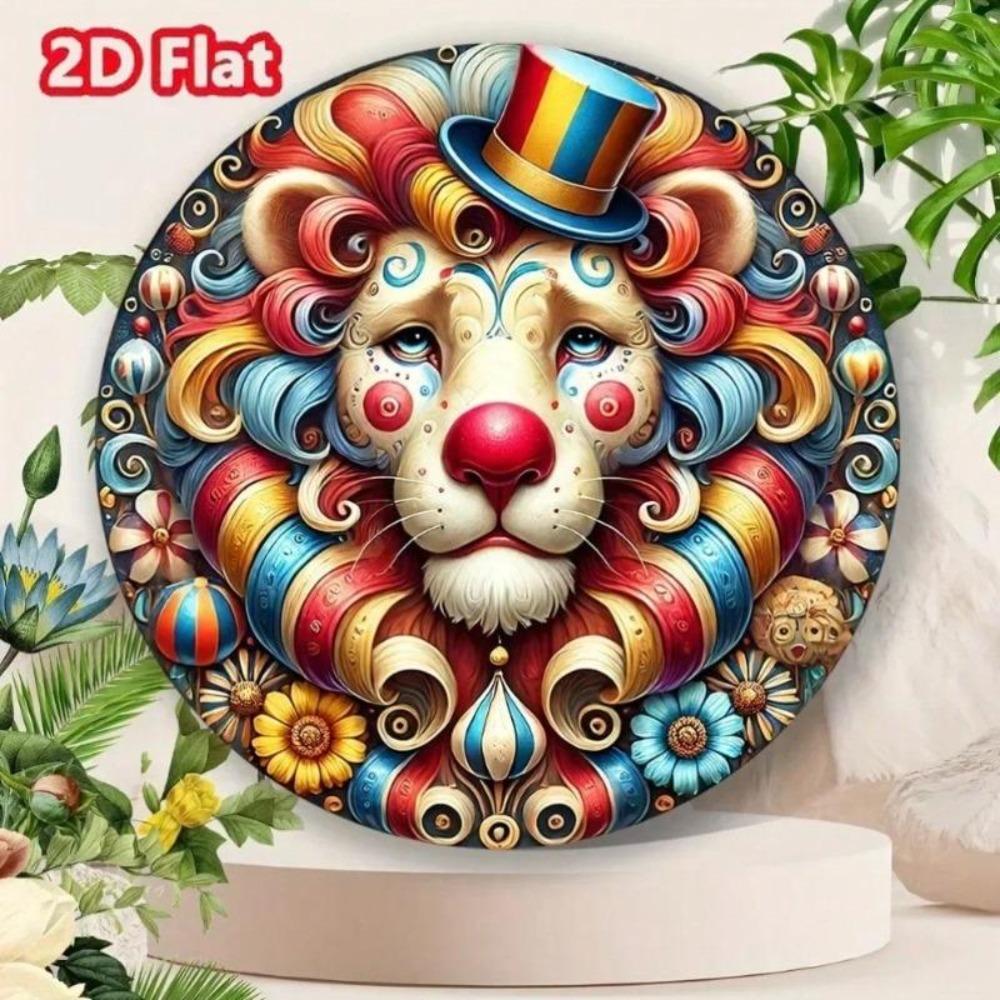 Metal Wall Art Decor Vintage Circus Trapeze Figures Colorful Home Bar Garage Decoration