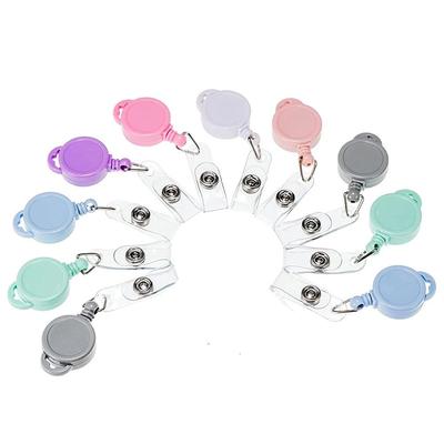 Anti-Lost Retractable Badge Reel Name Tag Easy To Pull Buckle ID Badge Holder  School Supplies
