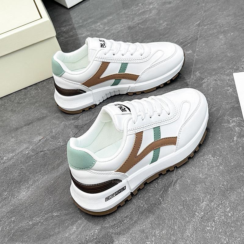 

2025 весна маленькие белые туфли новая корейская версия женские студенческие туфли на платформе с увеличенным каблуком спортивная обувь повседневная обувь A098-2 40