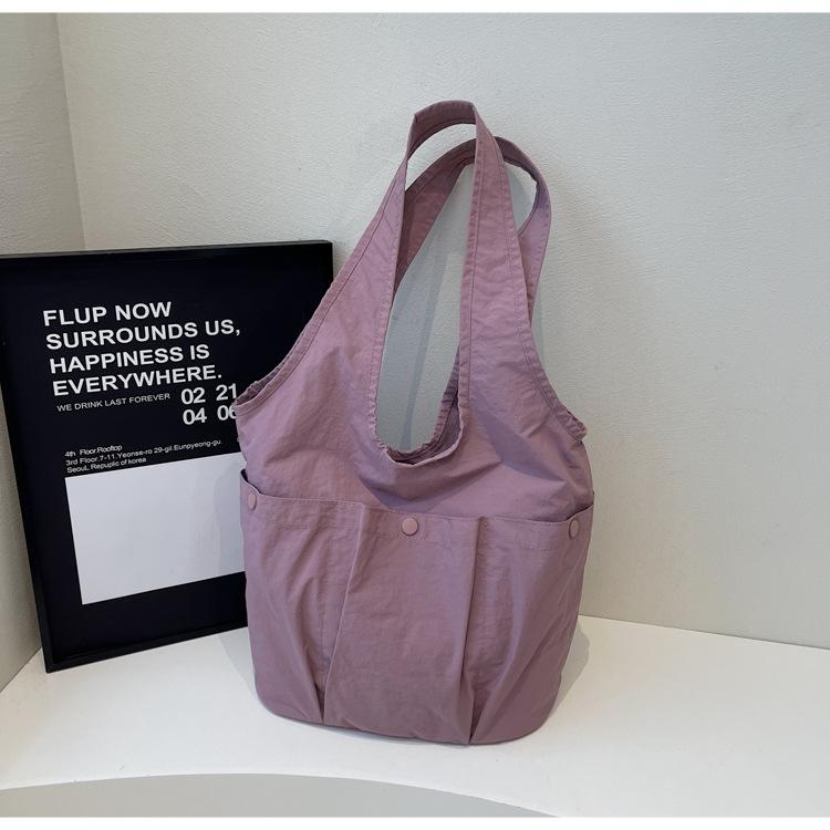 

2025 large-capacity casual tote bag women s pleated soft glutinous underarm shoulder bag women s spring portable shoulder bag фиолетовый