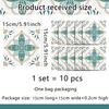 10pcs Retro Self Adhesive Wall Sticker Kitchen Tile Sticker 15*15cm