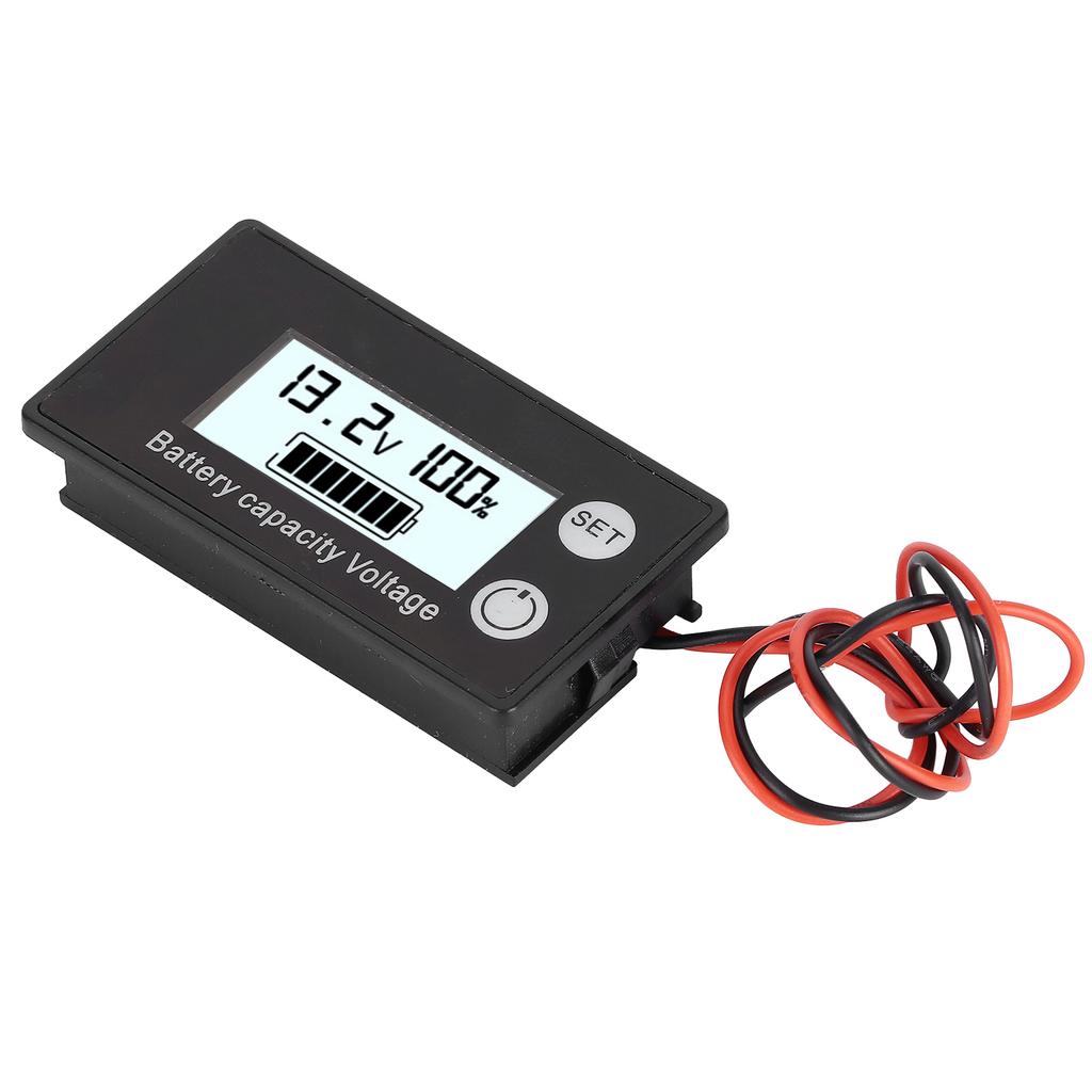JX‑6133 LCD DC Spannungsmesser Wasserdicht Batteriekapazitätstester Spannungsmonitor DC8‑100VWeiß