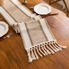 Hand-Knotted Tassel Hollow Out Table Runner Vintage Tablecloth  Festive Decoration