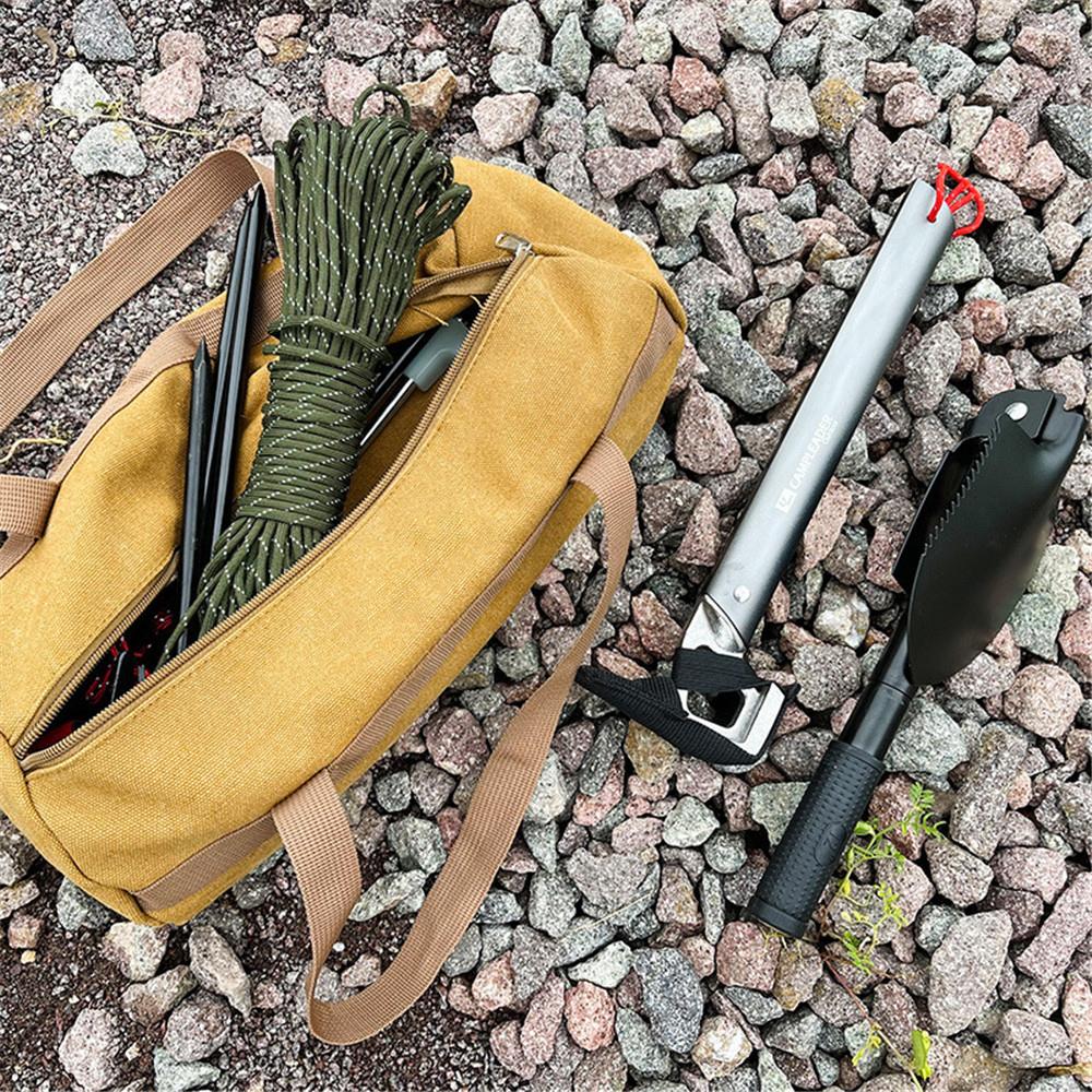 Multifunctional Tent Stake Rope Bag Portable Nails Hardware Storage Toolkit Outdoor Camping Canvas Tools Pouch for Travelling