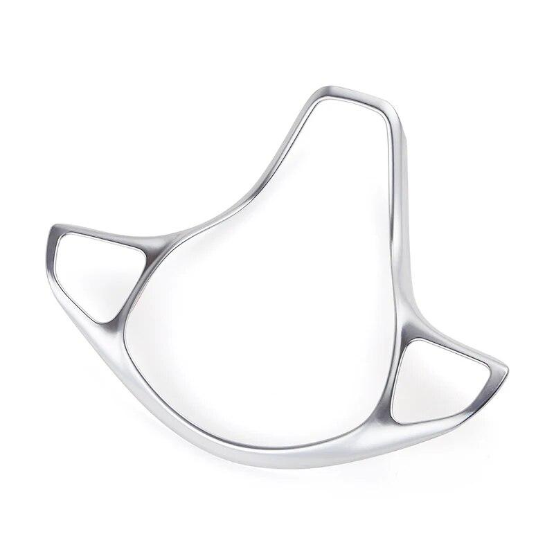 For Mercedes Benz W205 W213 Gla GLC E C Class 2015 2016 2017 2018 Matte Silver Steering Wheel Decor Frame Trim Sticker Cover