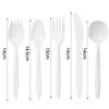 Disposable Fork Spoon Knife Set Cutlery Natural Corn  Dinnerware for Party Tableware Dessert Cake Spoons Christmas Dinner Set