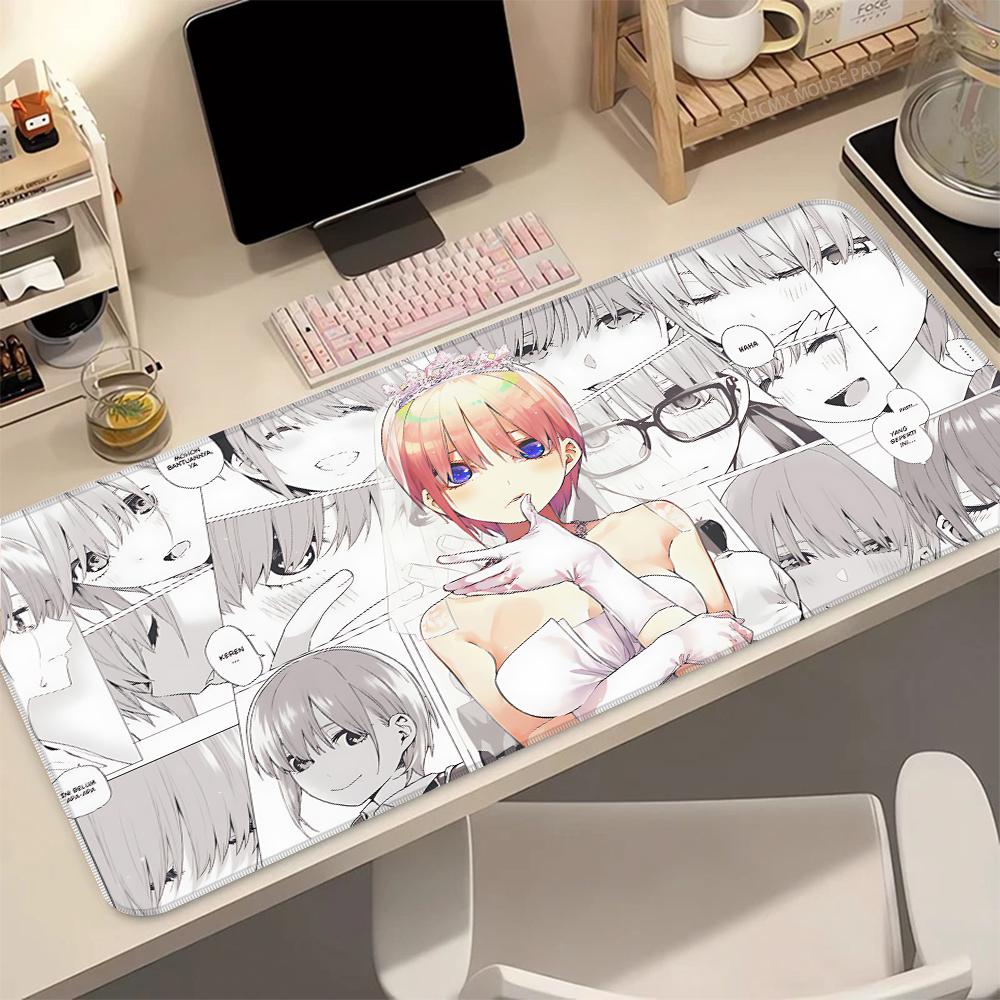 The Quintessential Quintuplets Anime Mouse Pad Gaming Desk Mat NonSlip Rubber Lock Edge Keyboard Pad Laptop Gamer Accessories