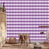 Harlequin Diamonds Wallpaper Purple and Light Gray 50x1000