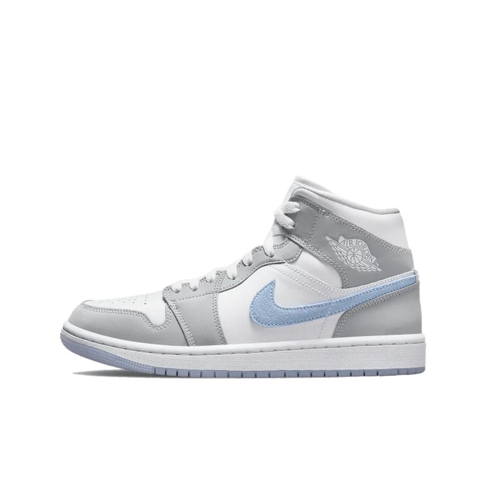 Air Jordan 1 Mid Wolf Grey Blue Aluminum