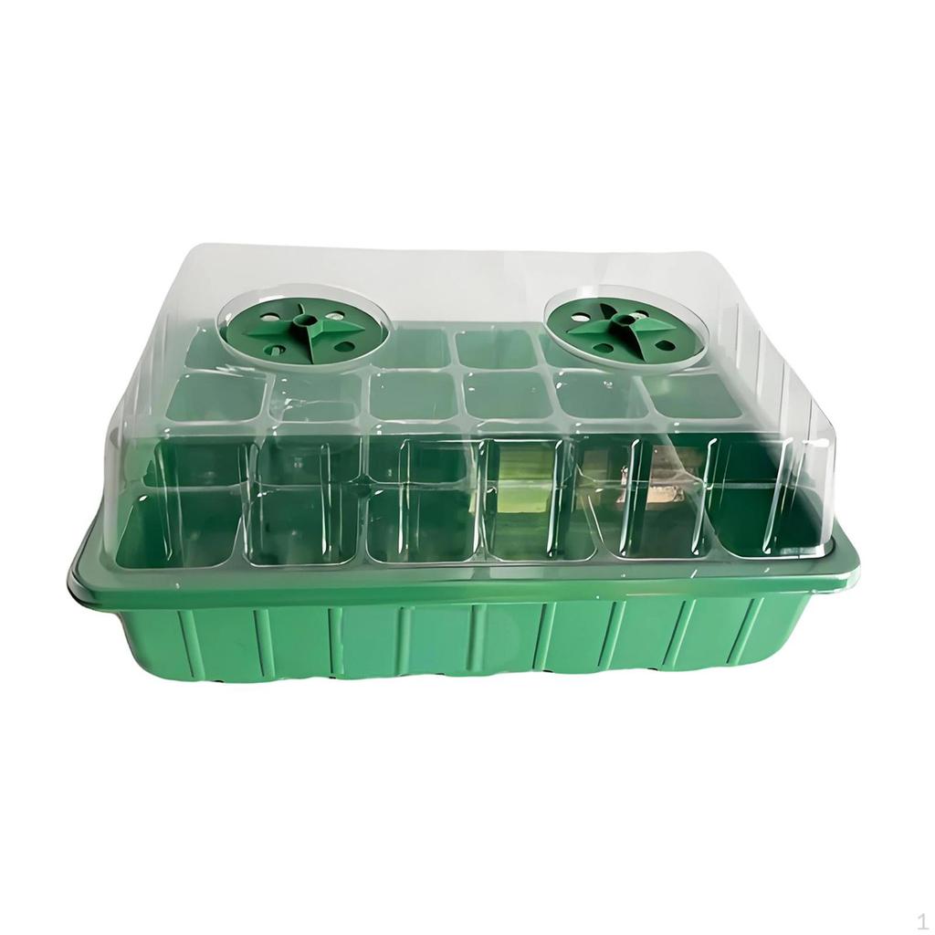 Plant Starter Tray Vented,Reusable with Lid Propagation Sprouting Container Drainage Holes