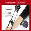 Outdoor 10-Tooth Ice Cleats - Anti-Slip Snow Shoe Covers with 10 Spikes for Skiing, Wear-Resistant for Ice and Snow Surfaces