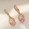 Luxurious Water Drop Shape Zirconia Dangle Earrings for Women 2025 New Fashion Earring Golden Party Jewelry Accessories