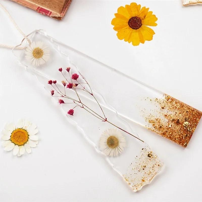 DIY Harz Kristall Epoxid Lesezeichen Anhänger Welle Rechteck Lesezeichen Spiegel Silikonform für UV Epoxid Gussform