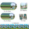 51pcs Miner Birthday Party Supplies Include Table Cloth, Plates, Napkins, Cups
