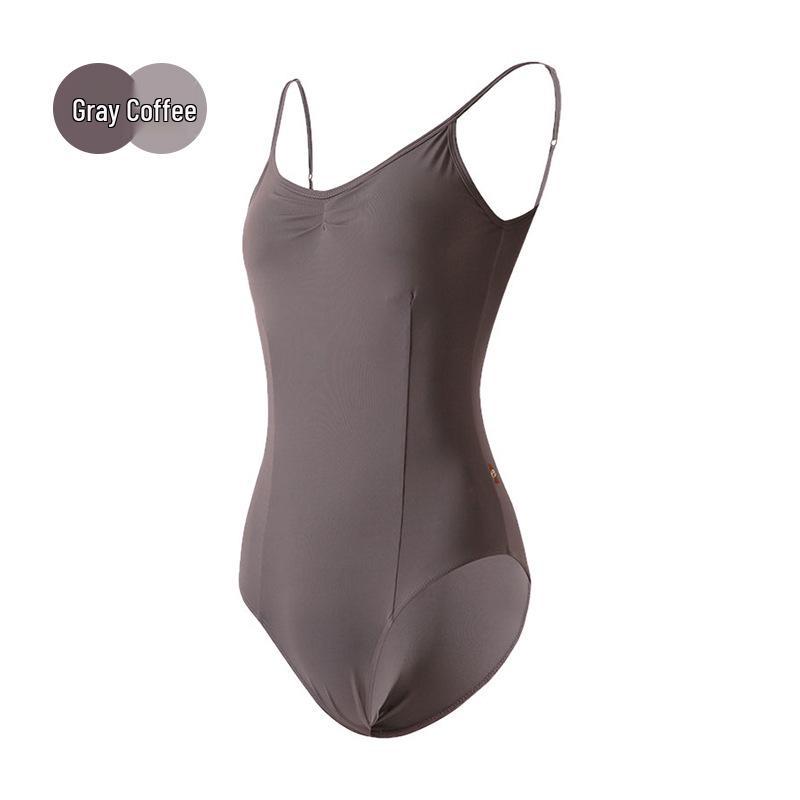 Dívčí a dámský taneční cvičební trikot s tílkovými ramínky pro balet a gymnastiku