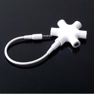 Rozdzielacz audio słuchawek 3,5 mm 1 męski na 2 3 4 5 żeńskie kable portowe