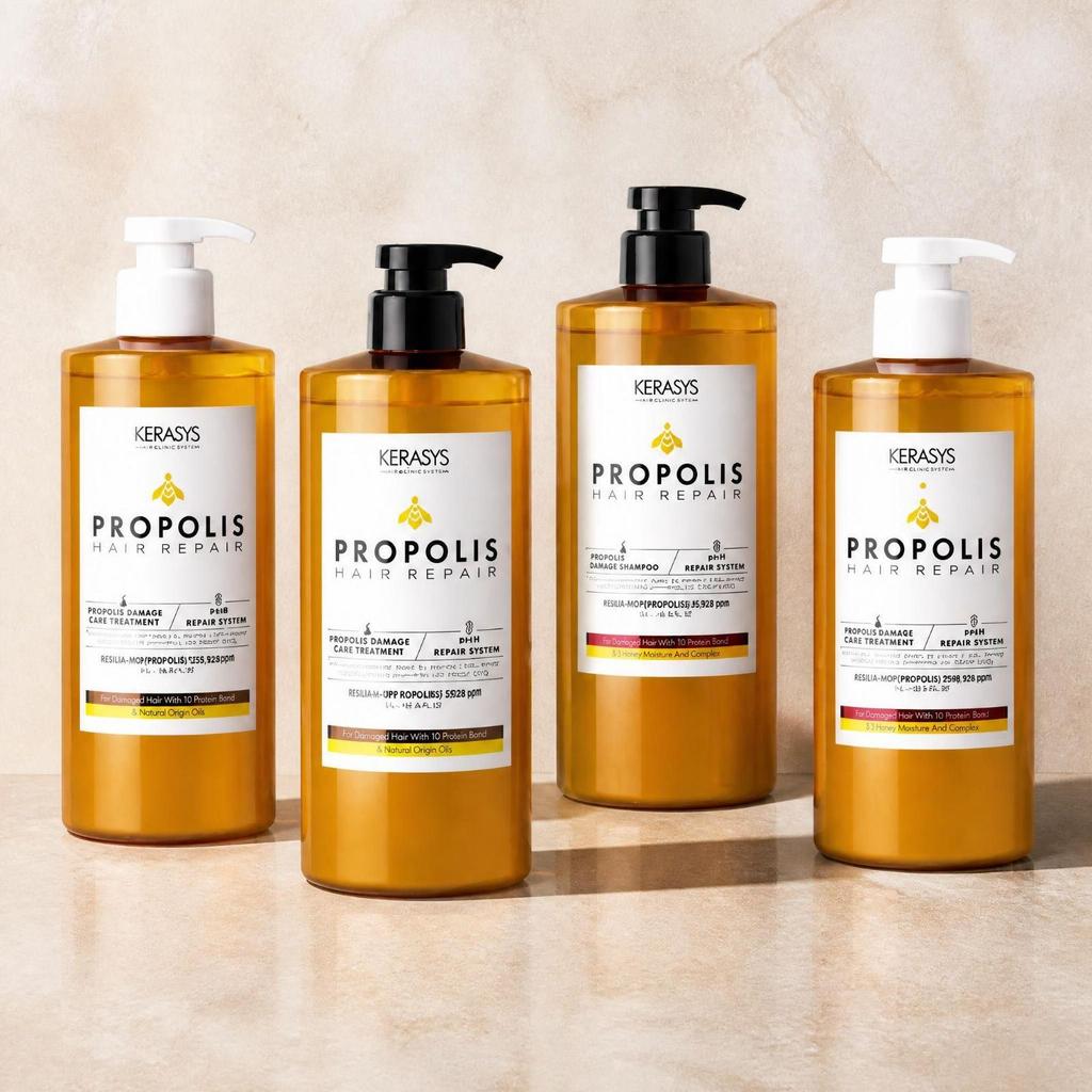 Kerasys Propolis Hair Repair Duo Set 1L (Severely Damaged / Frizzy Hair Care)