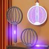 Foldable Bug Zapper Racket Rechargeable Mosquito Swatter Fly Killer and Mosquito Trap Lamp for Indoor and Outdoor