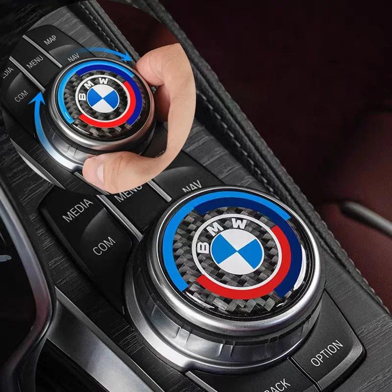 Dekor-Aufkleber für den Multimedia-Knopf im Fahrzeuginnenraum für BMW G20 G30 F10 F40 F44 F34 F30 G01 G02 G05 G06 G07 F25