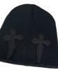 SK8ER ROCK Gothic Cross Beanie ((Black*Napping Terry)