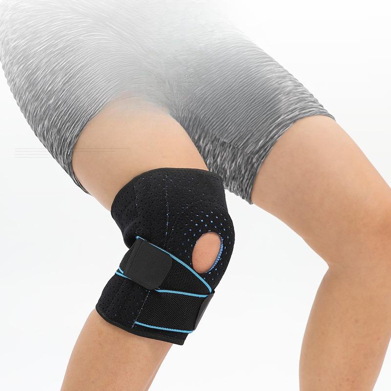 Fitness Basketboll Knäskydd Löpning Sport Tryck Knäskydd Menisk Patella med Silikon Anti-Kollisions Knäskydd