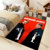 1 Stück Doppelte Figuren mit Waffen, roter Hintergrund Teppich für Wohnzimmer Schlafzimmer Sofa Heimdekor Rus Rutschfeste Bodenmatte Luxuriöses Geschenk