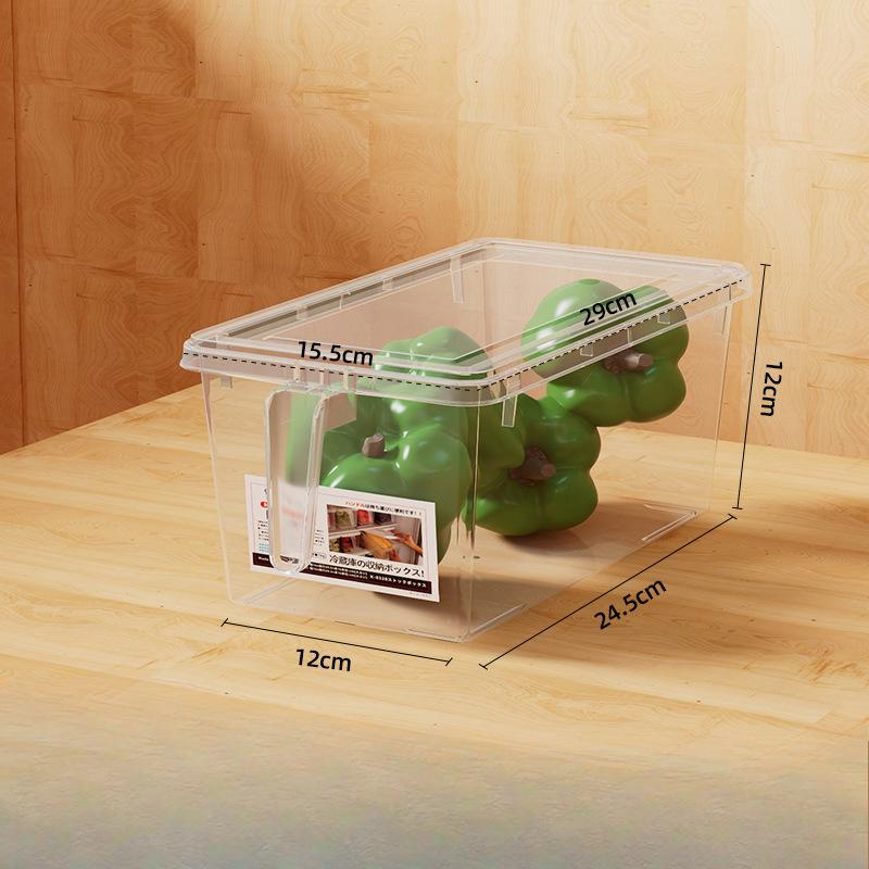 Food-grade Refrigerator Storage Box Fresh-keeping Box Special for Kitchen Vegetables and Fruits Plastic with Handle, Egg Box