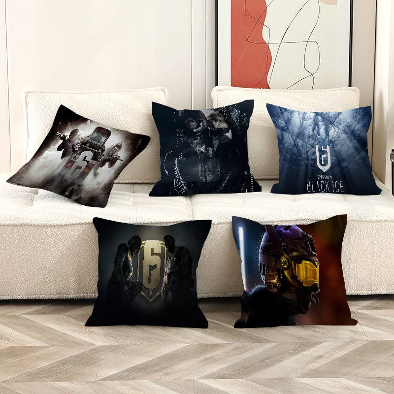 Game R-Rainbow S-Six S-Siege Pillow Gift Home Office Decoration Bedroom Sofa Car Cushion Cover case 45x45