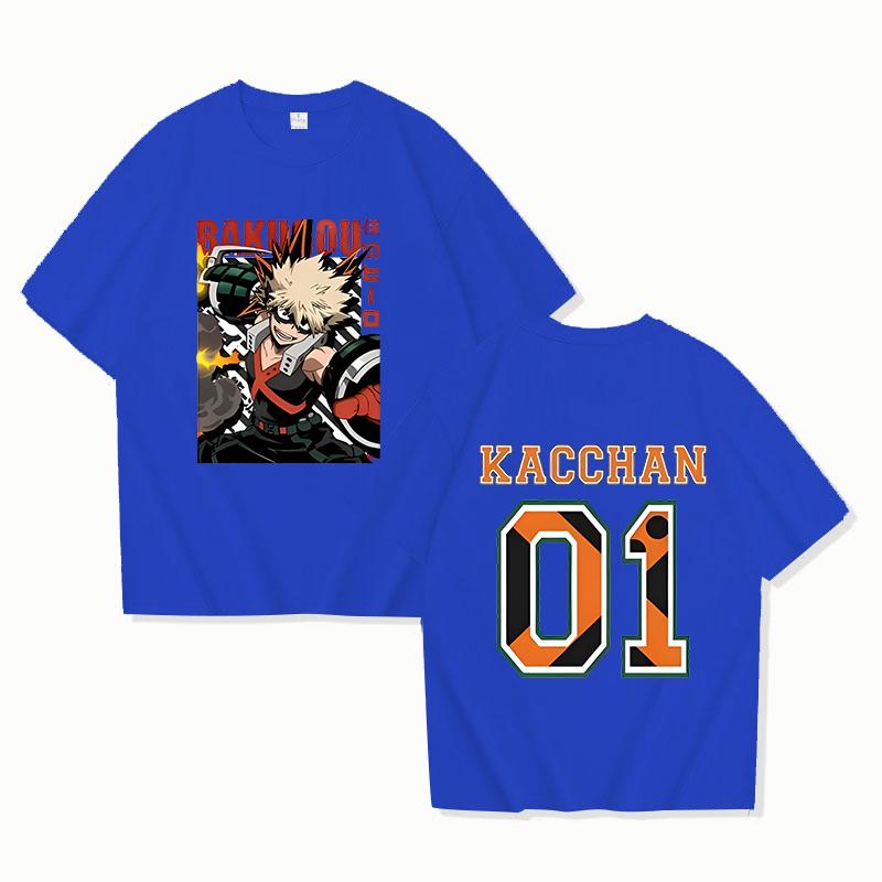 Hot Anime Bakugou Katsuki 01 Graphic T Shirt Women's Men's Fashion T-shirts Short Sleeve Shirts Summer T-shirts Plus Size Tops