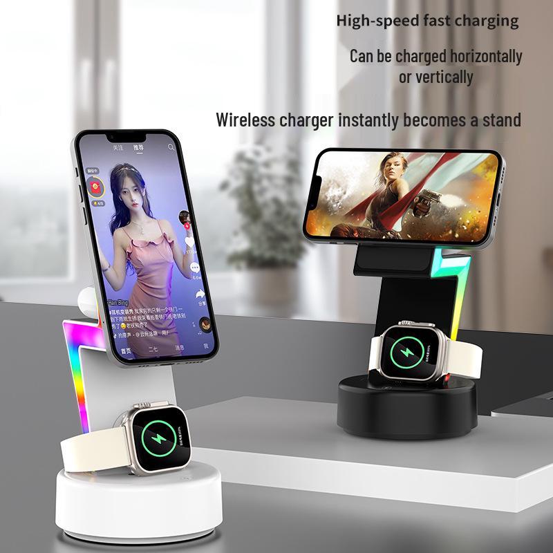 Apple Device Compatible 3-in-1 Wireless Charger for iPhone, Watch & Earbuds