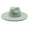 Wool Felt Hat With Large Brim And Bow For Retro Festival Wear