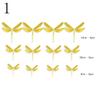 12PCS PVC Wall Decals 3D Wedding Party Decoration Dragonfly Wall Sticker  Birthday